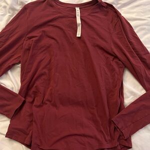 Burgundy Lululemon long sleeve size 10